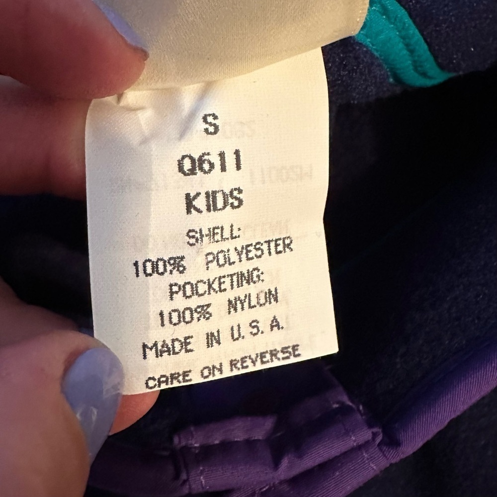Vintage 1994 LL Bean NWT Kids Polartec Fleece Jacket S Girls Navy Blue Purple - Picture 8 of 10